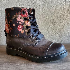 Dr. Martens Triumph 1914 Floral 12-eye Fold Over Boots - US Size 8